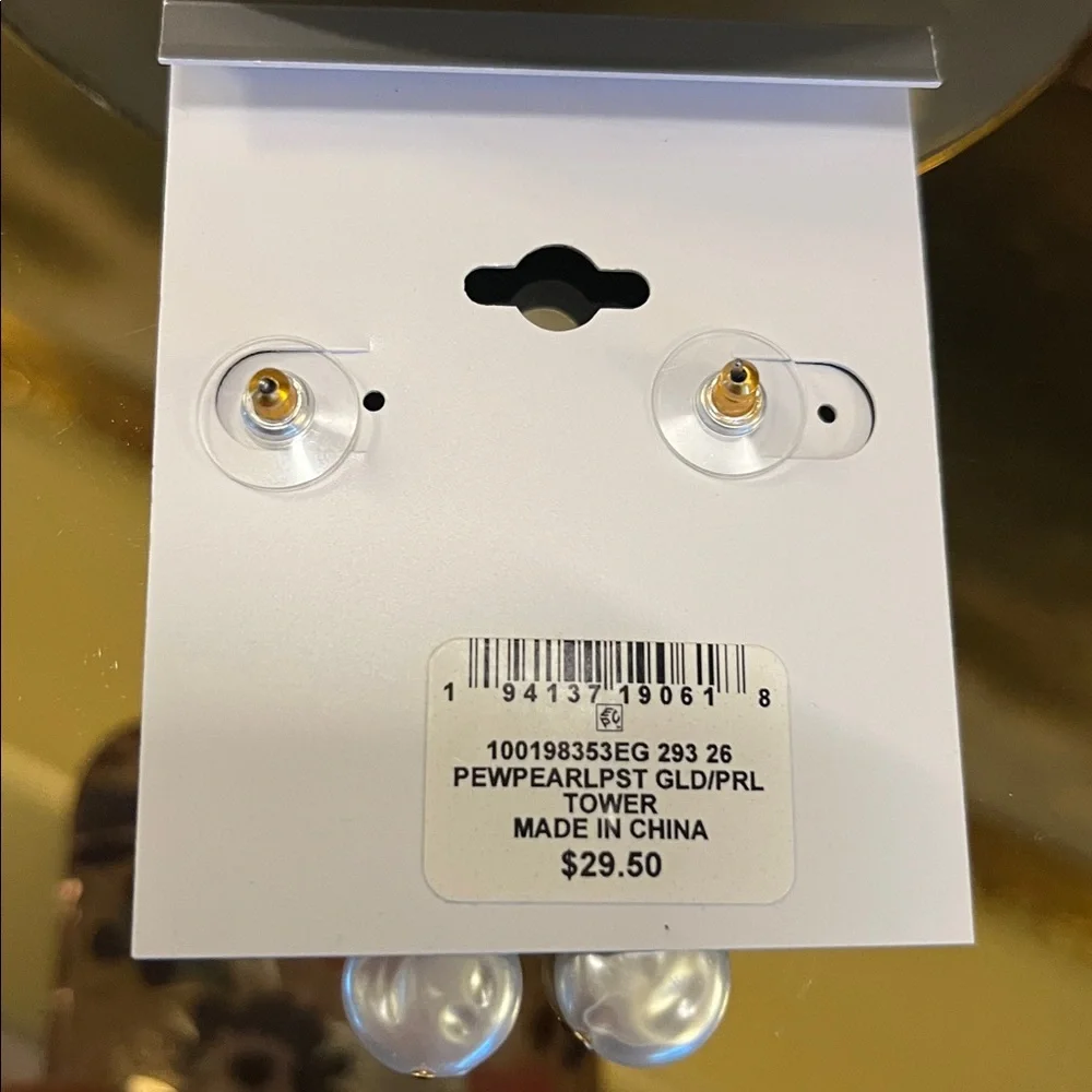 Style & Co Pearl Teardrop Earrings